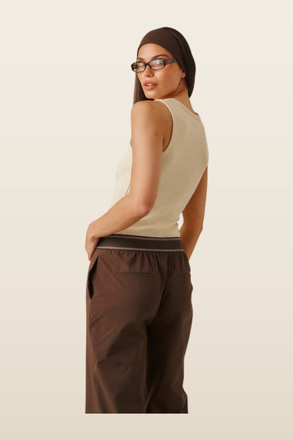 Ribbed Emblem Vest Top — carry 4