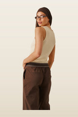Ribbed Emblem Vest Top — carry 4