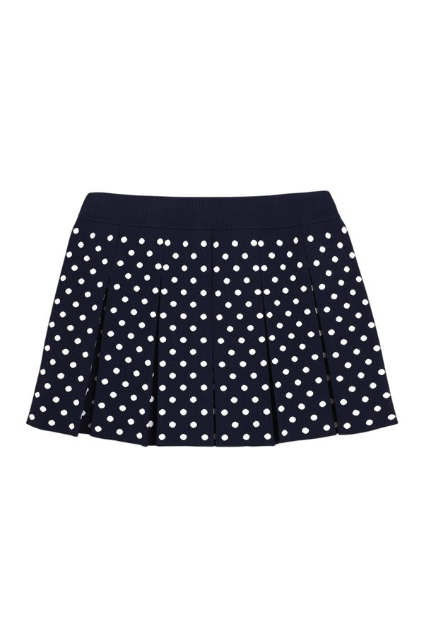 Ermine Skirt In Navy White Polka Dot — packshot