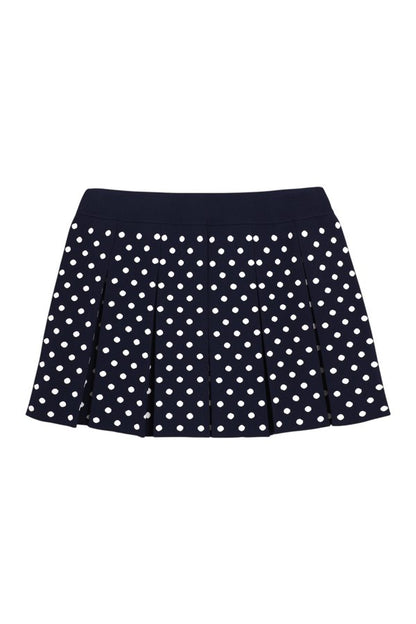 Ermine Skirt In Navy White Polka Dot — packshot