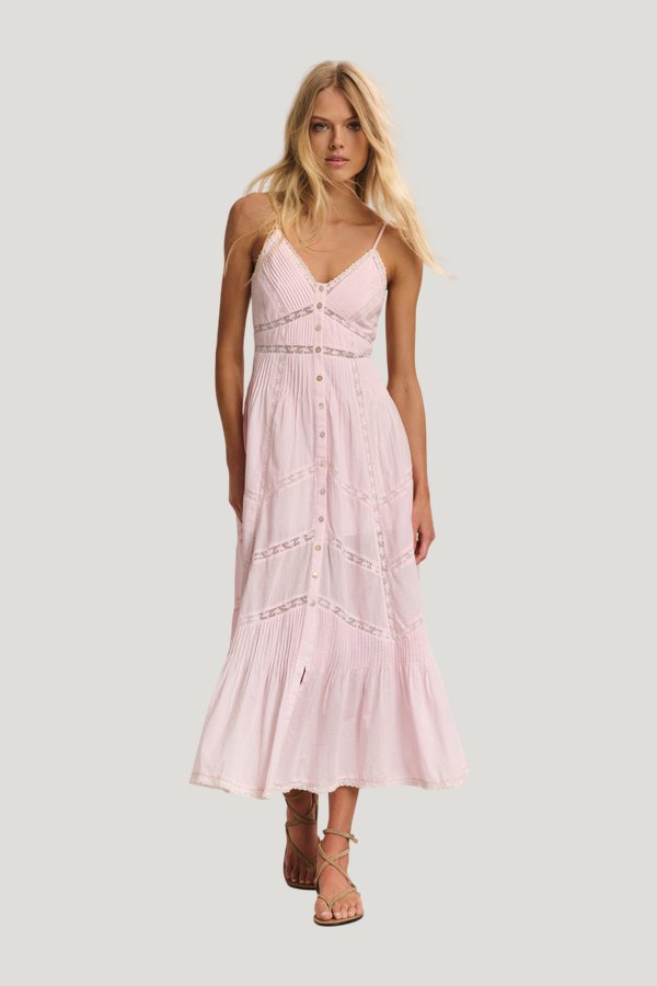 Esilda Heritage Cotton Midi Dress — model front