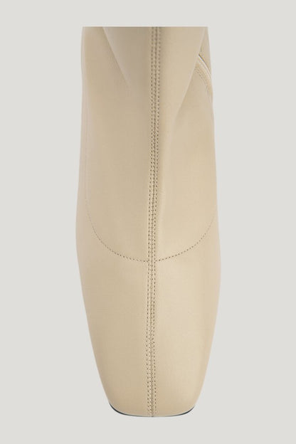 Este White Leather Ankle Boot — extra