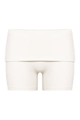 Fade Invisible Scrunch Fold Over Shorts | Vanilla — packshot