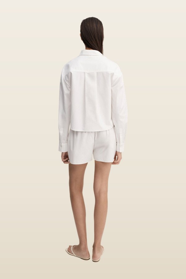 Fanna Poplin Shirt, — model back