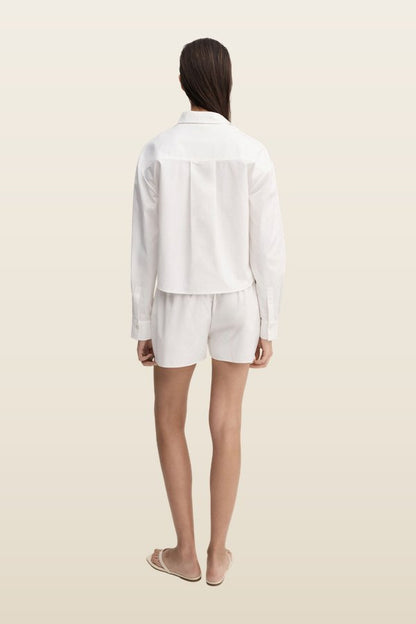 Fanna Poplin Shirt, — model back