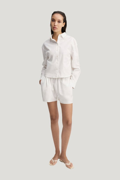 Fanna Poplin Shirt, — model front