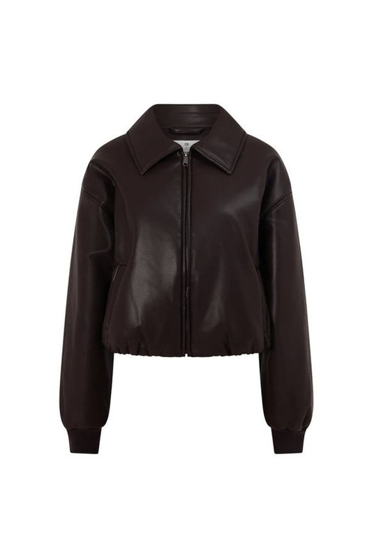 Faux Leather Bomber Jacket — packshot