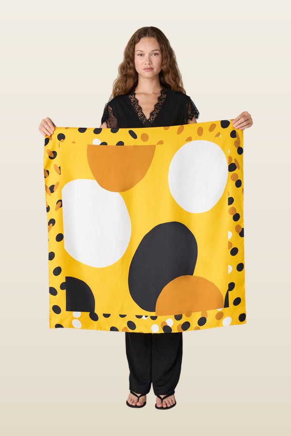 Flag Silk Scarf — model back