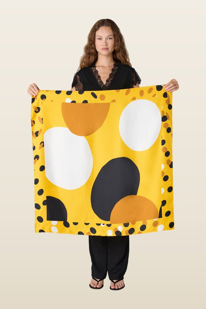 Flag Silk Scarf — model back