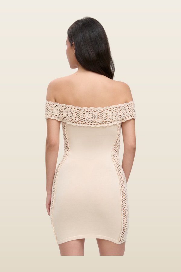 Fleur Crochet Knit Mini Dress — carry 4