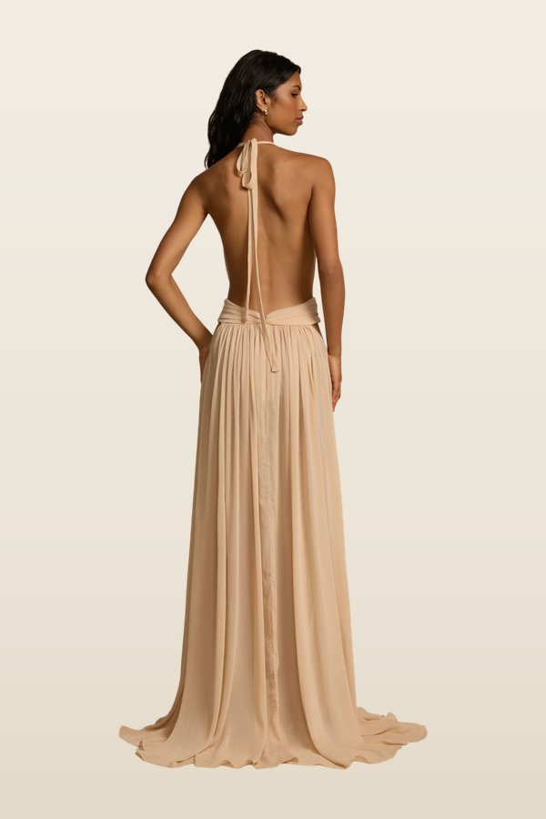 Florence Dress Stone — model back