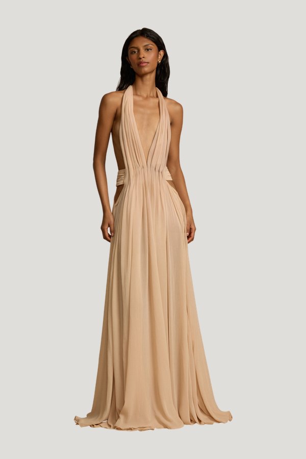 Florence Dress Stone — model front