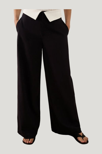 Fold-Over Waist Trouser — model side