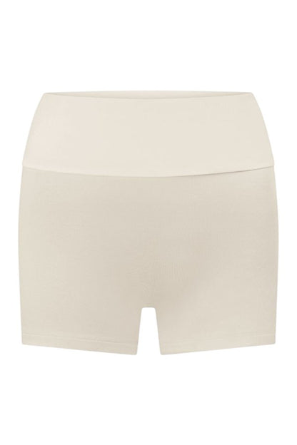 Foldover Yoga Shorts | Milk — packshot