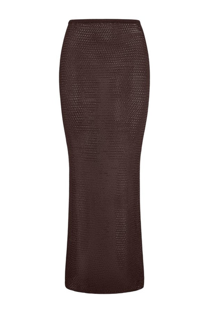 Fontelina Skirt - Espresso Treble Knit — packshot