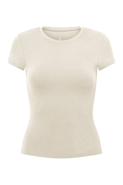 Form Capped Sleeve Tee | Milk — packshot