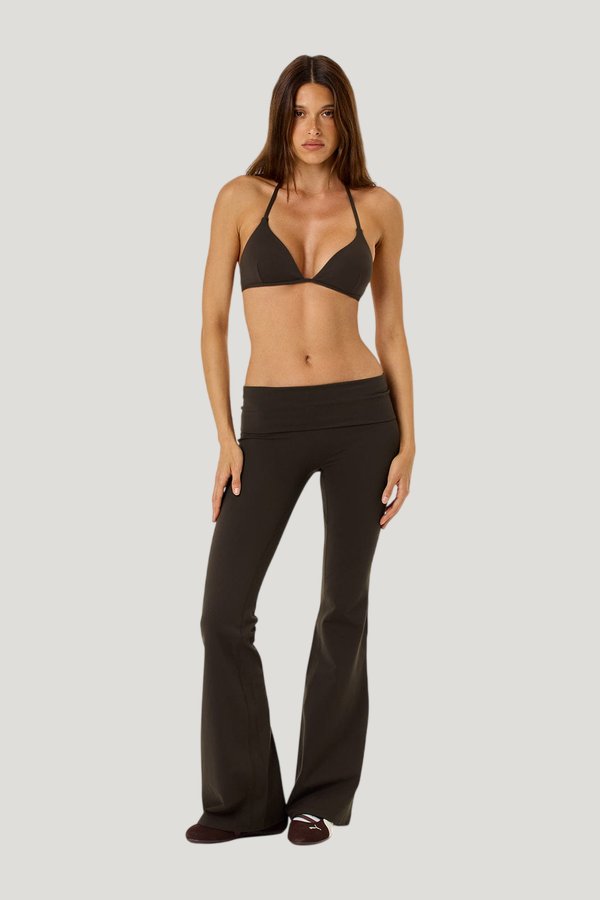 Form Invisible Scrunch Flare Fold Over Leggings — model front