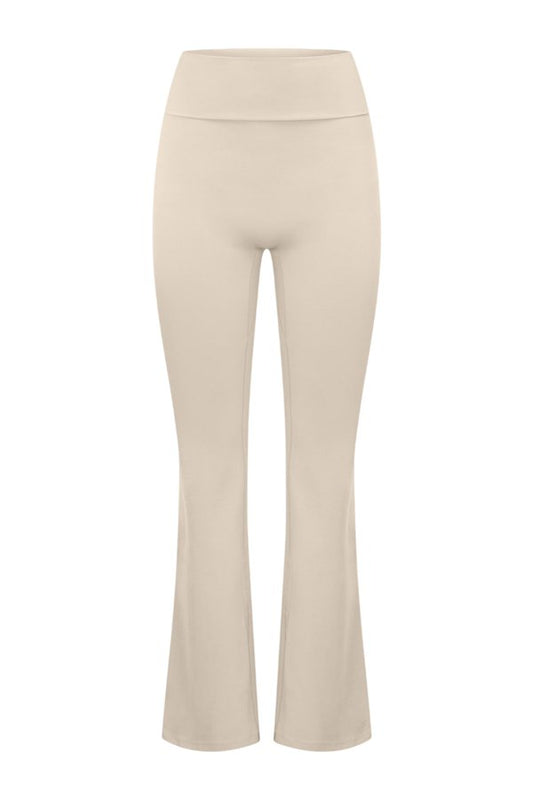 Form Invisible Scrunch Flare Fold Over Leggings | Fawn — packshot