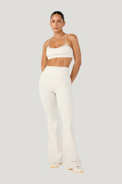 Form Invisible Scrunch Flare Leggings Tall | Vanilla — model front