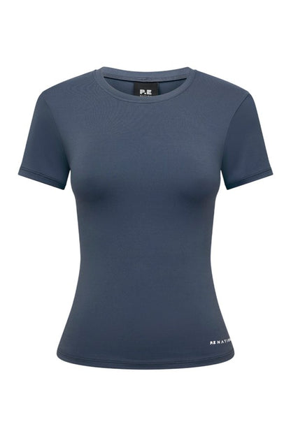 Foundation Short Sleeve Tee In Marine — packshot