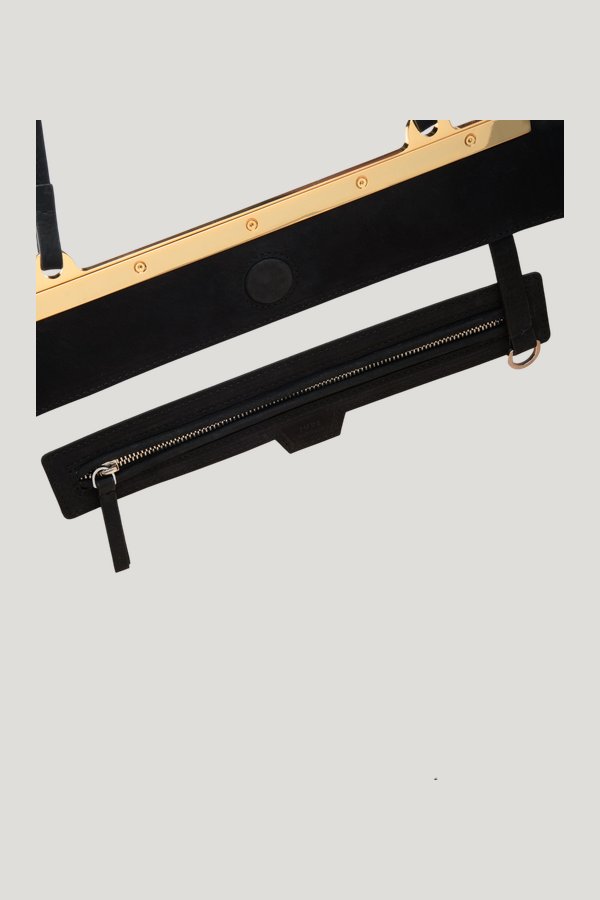 Gaia Bag Black Nubuck Leather — extra