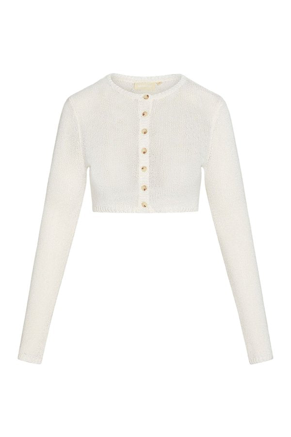 Genoa Cardigan - Ivory Open Jersey — packshot