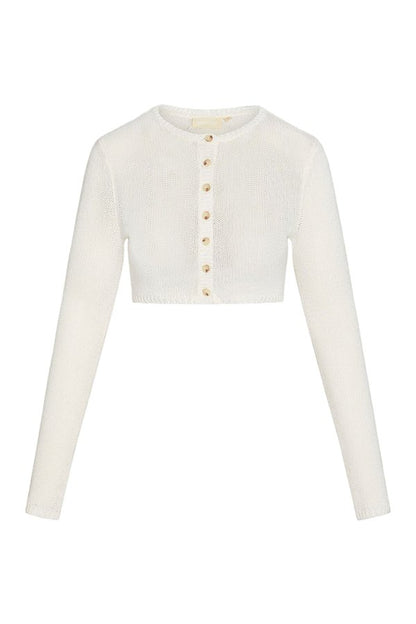 Genoa Cardigan - Ivory Open Jersey — packshot