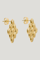 Grains Small Rhomb Earrings — model front