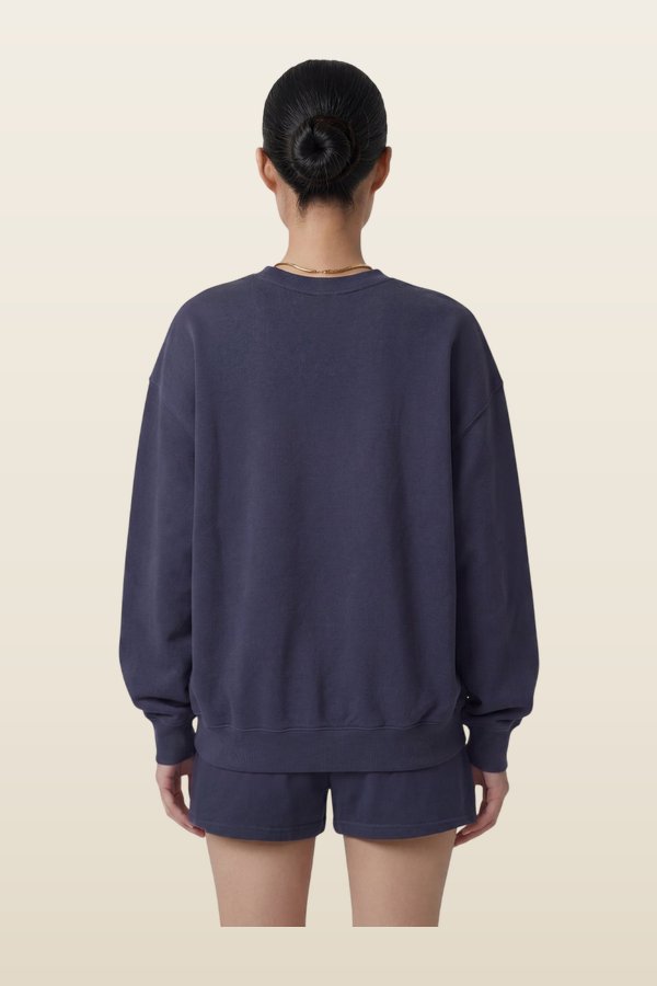 H&W Crest Embroidered Crewneck — model back