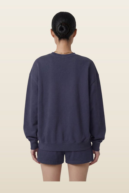 H&W Crest Embroidered Crewneck — model back