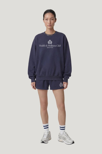 H&W Crest Embroidered Crewneck — model front