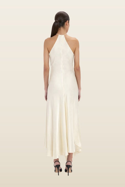 Halter Neck Midi Dress — model back
