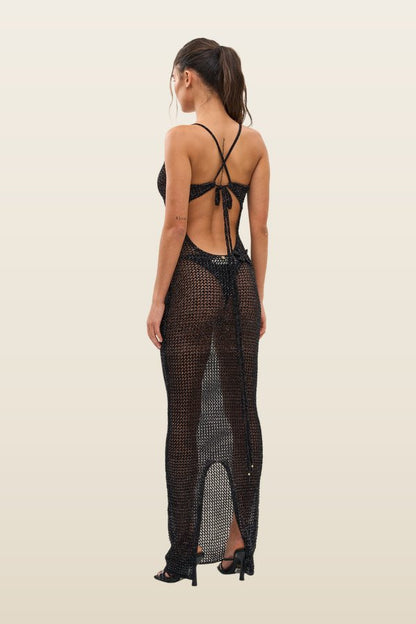 Hilsa Black - Maxi Dress — model back