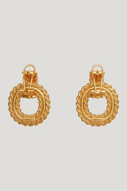 Holbox Earrings - Gold — model side