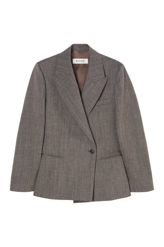 Hourglass shaped blazer | earth slub — packshot