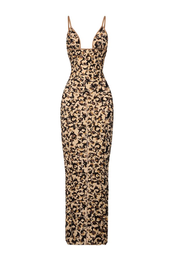 Hun Dress Beige Leopard Print — packshot