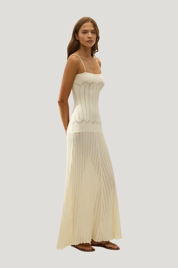 Irene Maxi Dress Maja Pointelle — model side