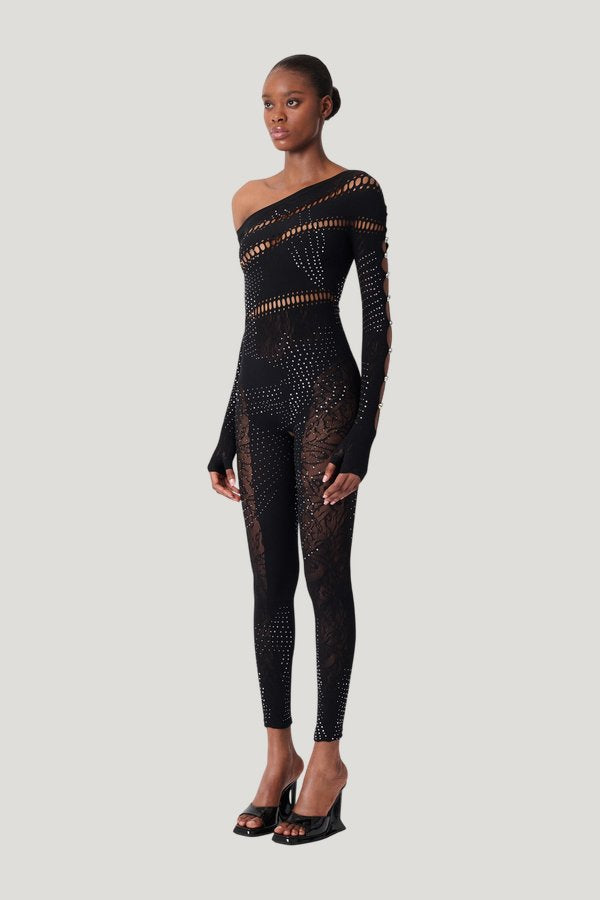 Ivy Long Rhinestone Jumpsuit — carry 3