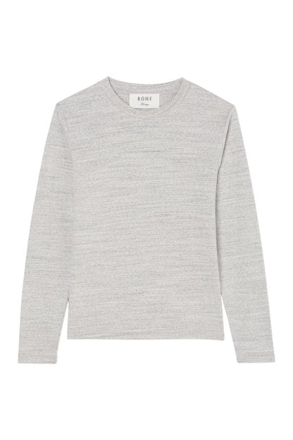 Japanese mouliné jersey long sleeve | grey mouliné — packshot