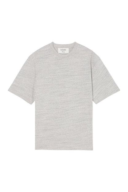 Japanese mouliné jersey t-shirt | grey mouliné — packshot