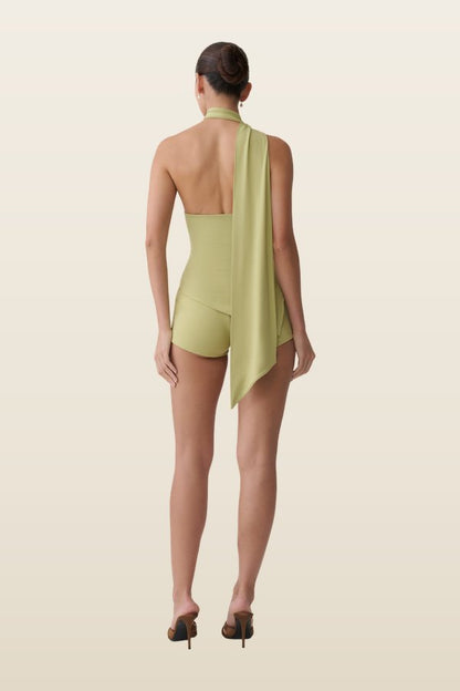 Jemma Micro Shorts - Apple — model back