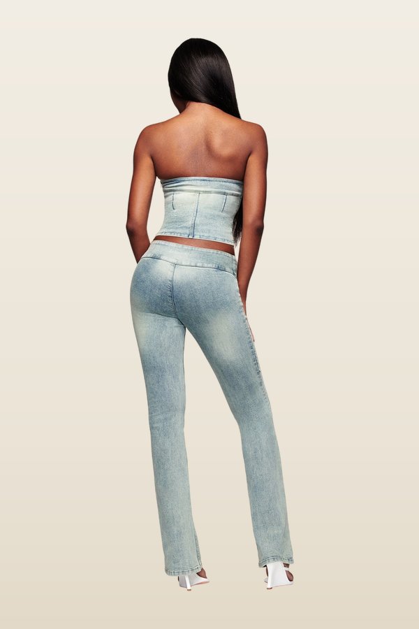 Jenn Denim Boob Tube — model back