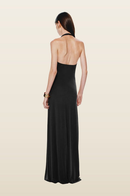 The Jennifer Cupro Dress — model back