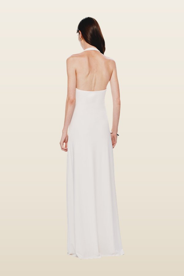The Jennifer Cupro Dress — model back