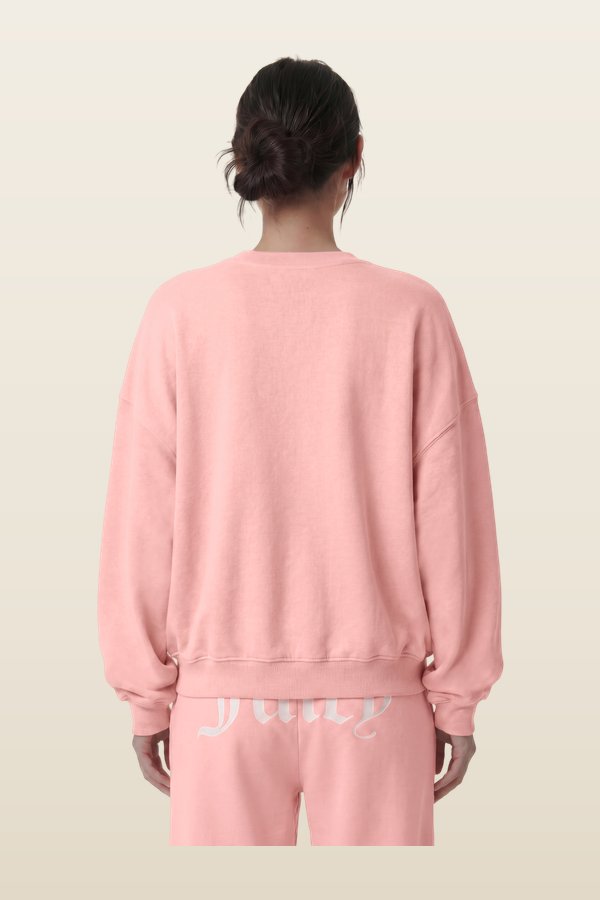Juicy Emblem Crewneck — model back