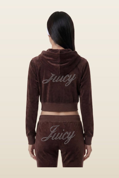Juicy Script Velour Sweatpant — model back
