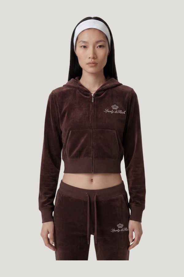 Juicy Script Velour Sweatpant — model side