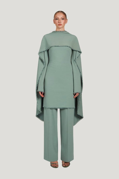 Kahlaa Trousers - Jade — model front