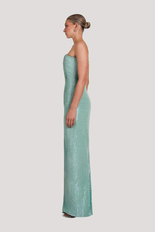 Kaida Dress - Jade — model side