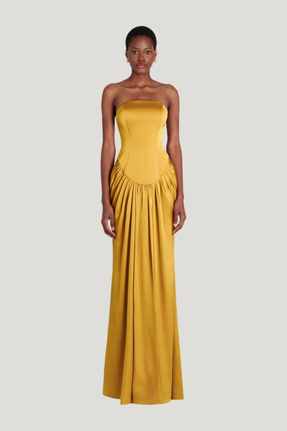 Kanti Dress - Gold — model front